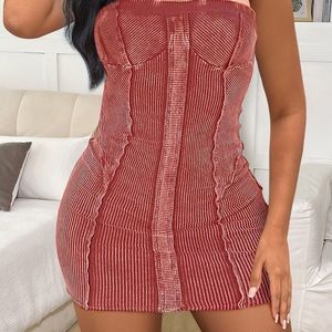Mini Rust Red Dress